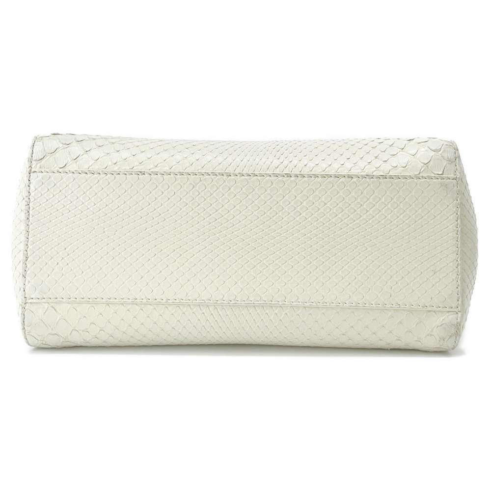 Fendi Mini Peekaboo Python 2way Shoulder Bag White - image 3